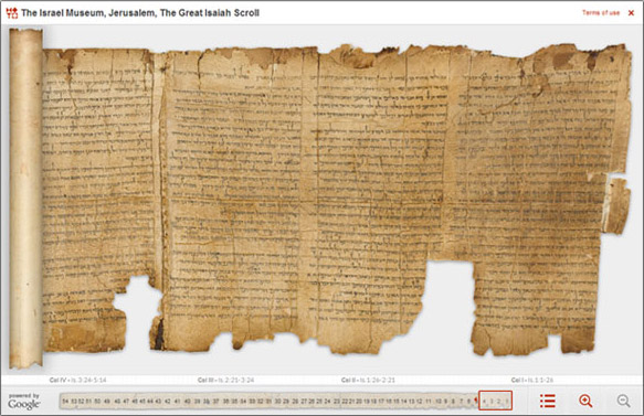 View the Great Isaiah Scroll